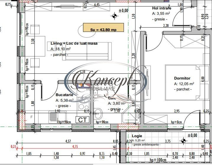 Apartament semifinisat in zona Parcului Poligon