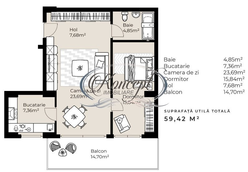 Apartament semifinisat pe strada Soporului