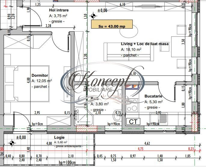 Apartament cu bucatarie separata, zona Poligon