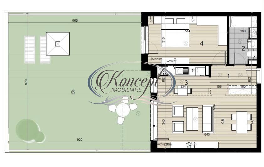 Apartament la cheie cu gradina in Record Park