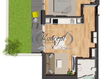 Apartament finisat cu terasa, zona VIvo