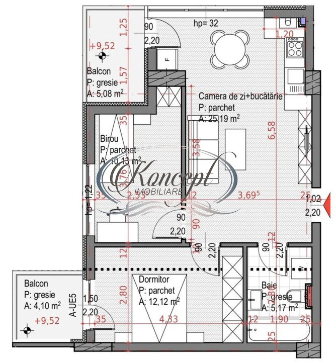 Apartament cu garaj pe str. Soporului