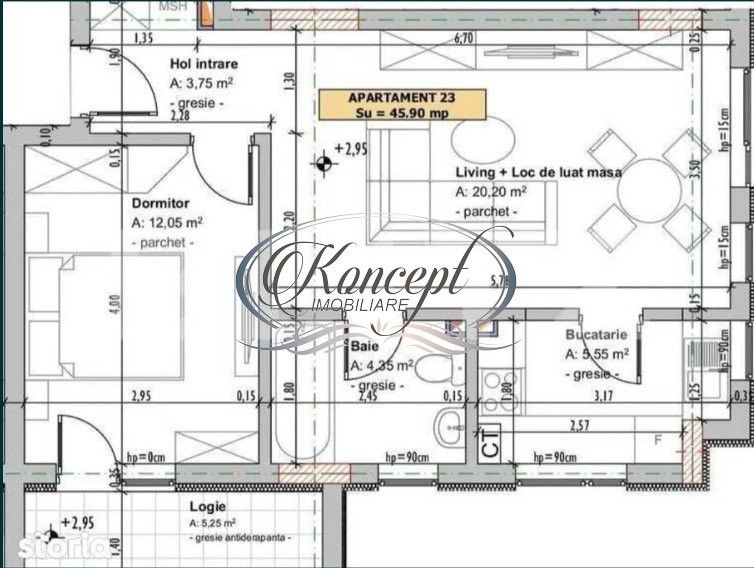 Apartament semifinisat, strada Abatorului