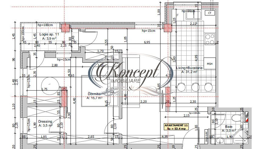 Apartament semifinisat, in zona ultracentrala