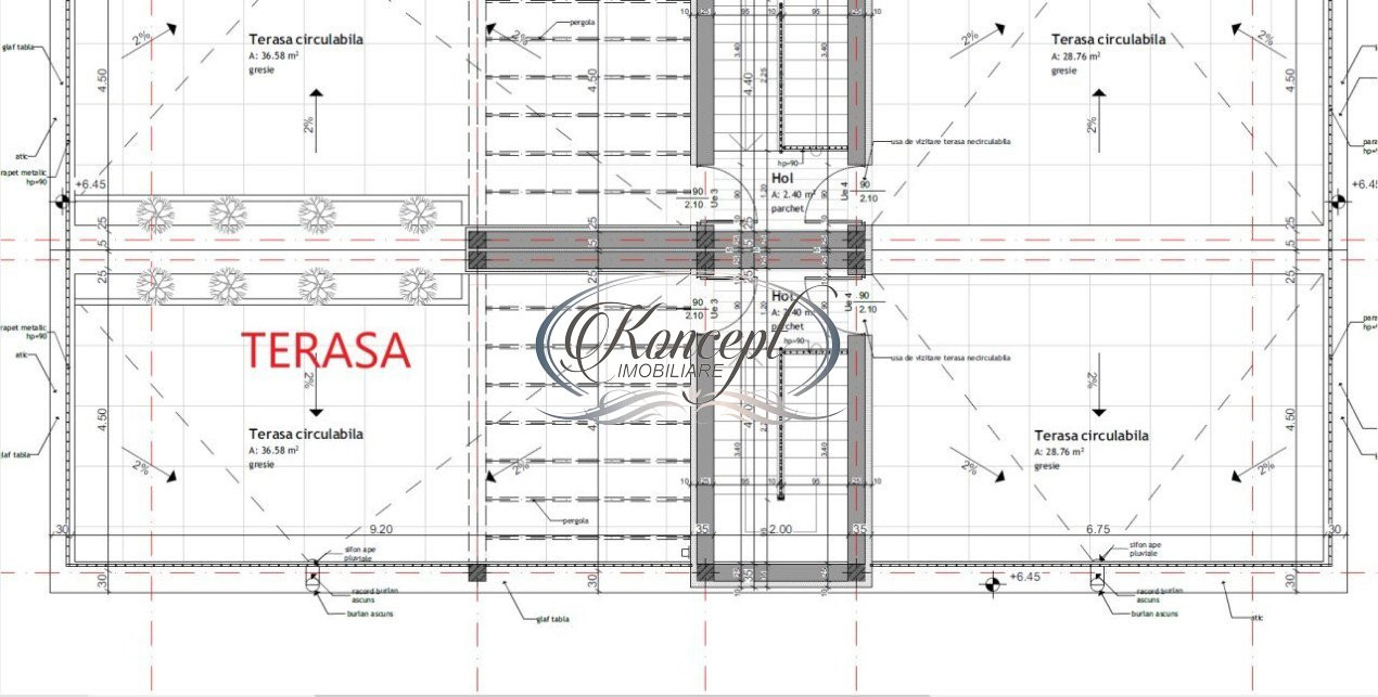 Duplex cu terasa panoramica