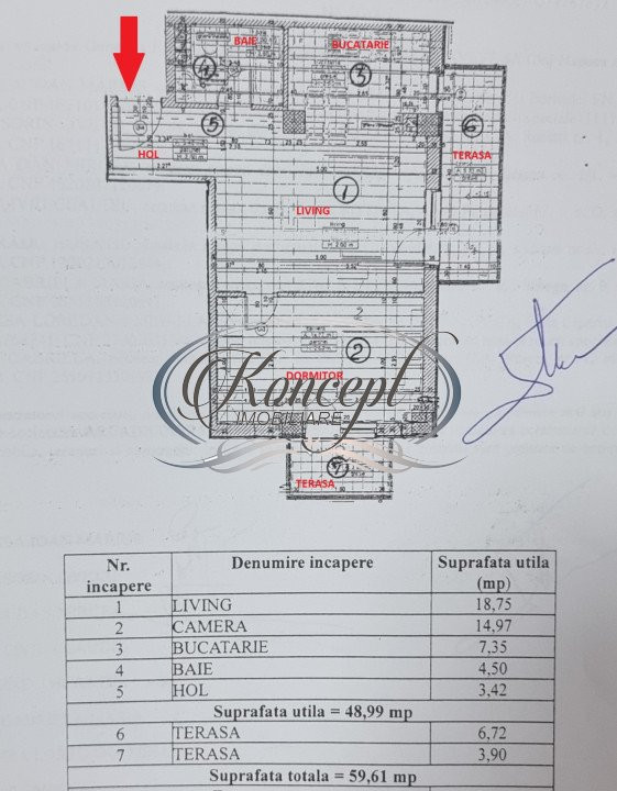 Apartament mobilat si utilat modern in Borhanci