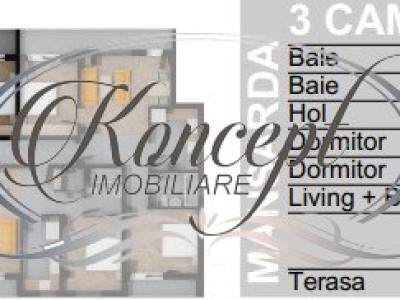 Apartament semifinisat, in zona Terra