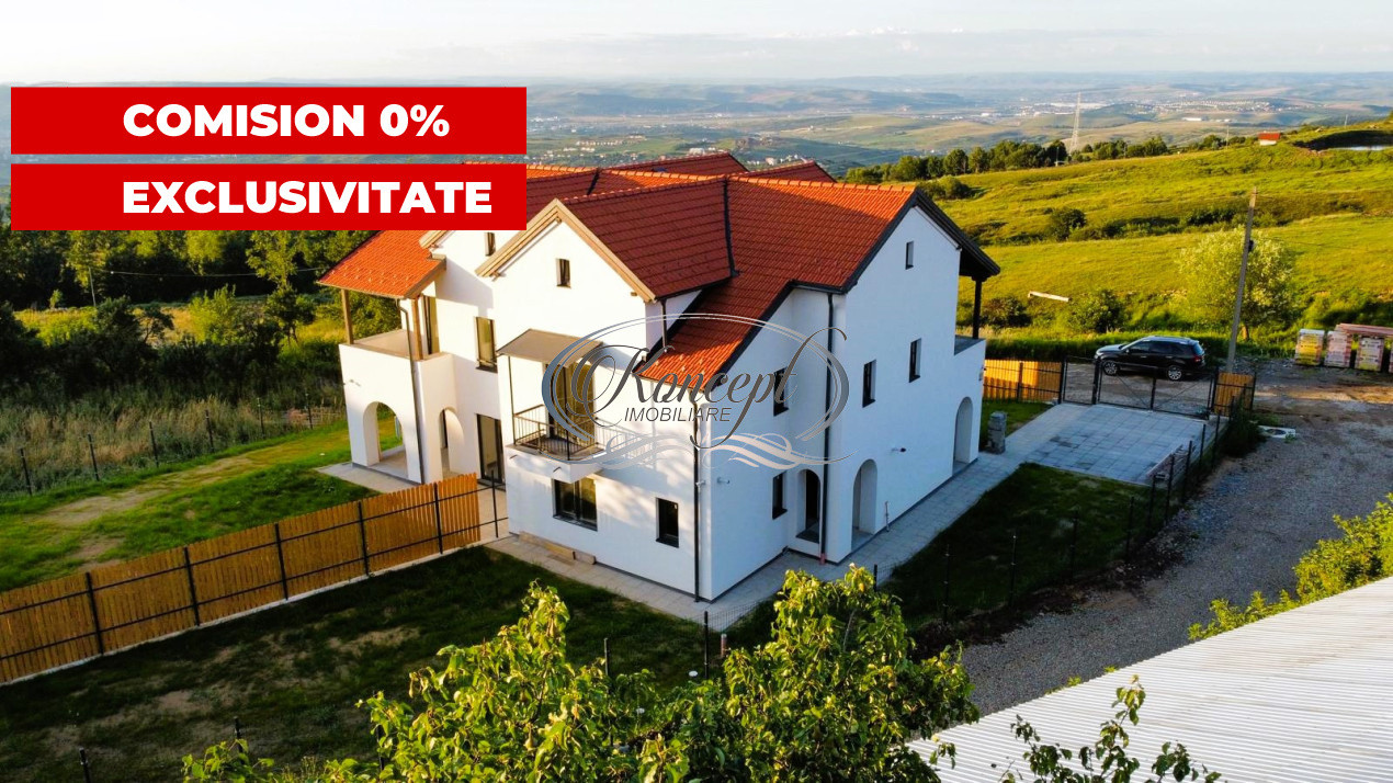 Duplex modern Feleacu cu vedere panoramica spre Cluj