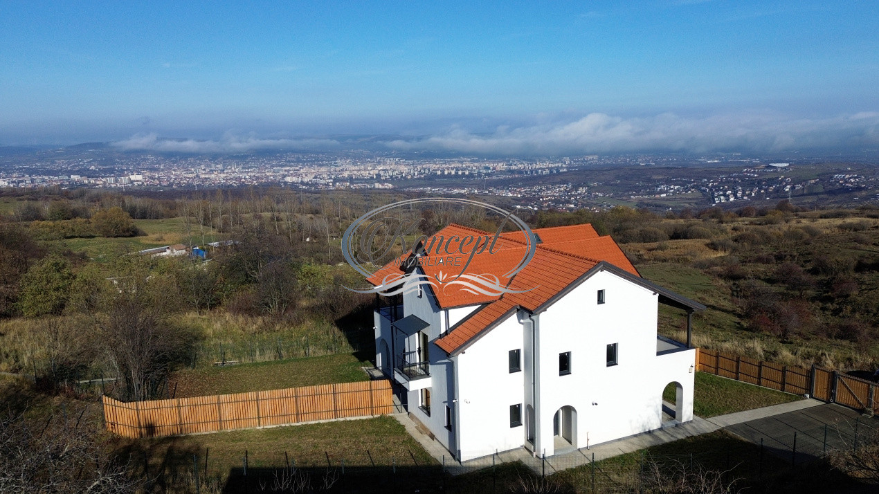 Duplex modern Feleacu cu vedere panoramica spre Cluj