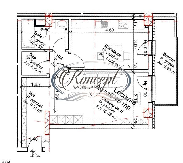 Apartament in bloc nou cu garaj subteran