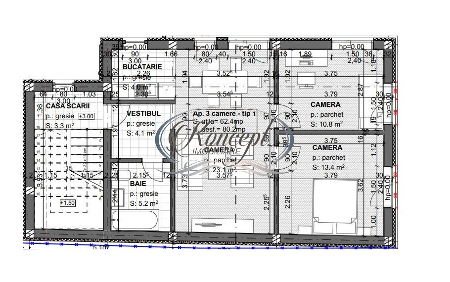 Apartament in bloc nou, zona Centrala
