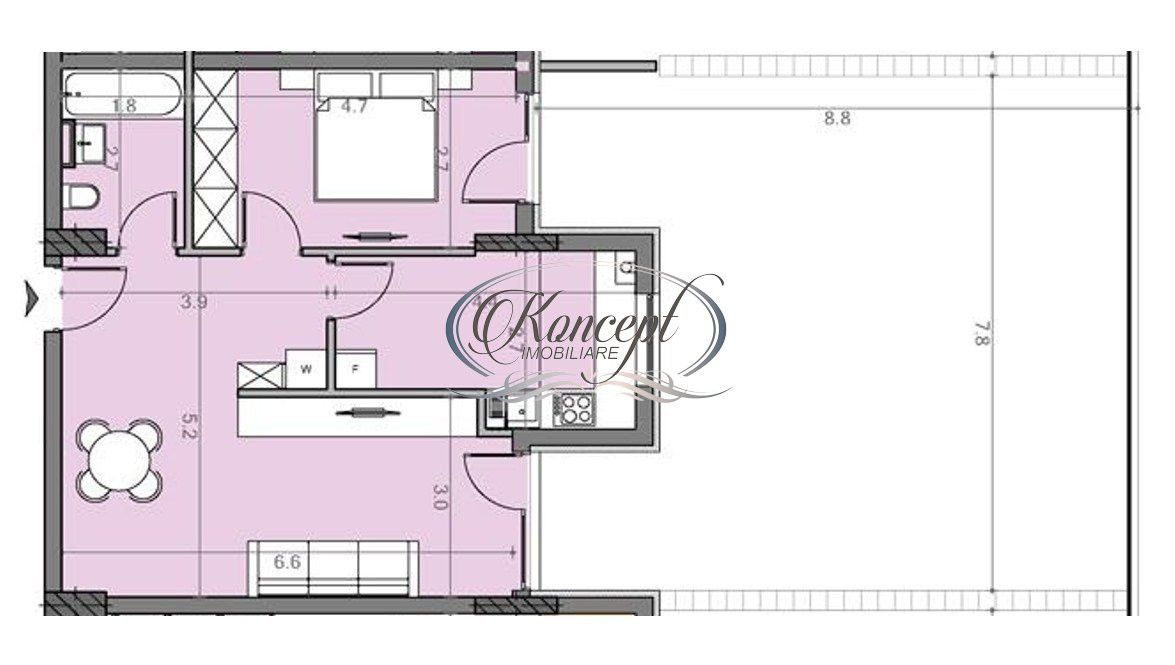 Apartament cu terasa de 64 mp in Sopor