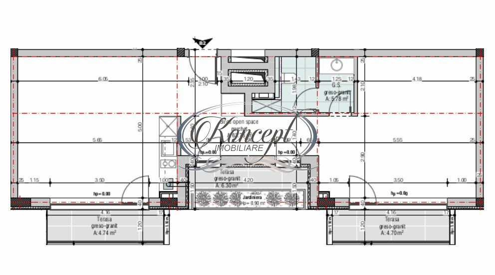 Apartament in bloc nou, P-ta Abator