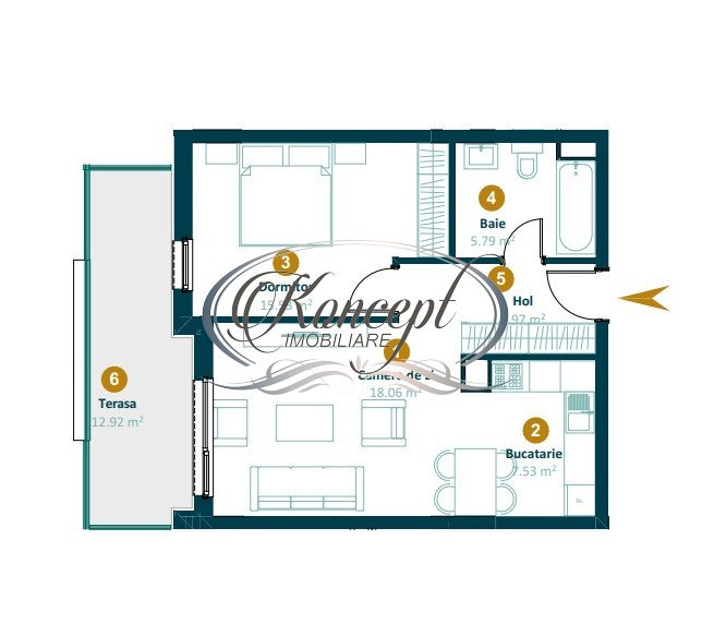 Apartament ultrafinisat in bloc nou