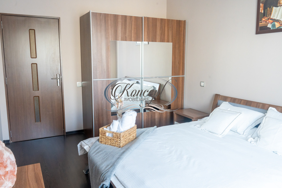 Apartament luminos cu terasa, parcare subterana si paza permianenta