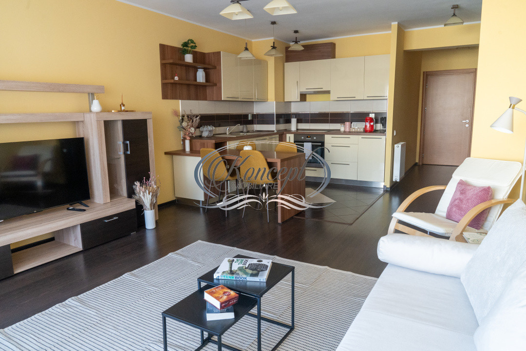 Apartament luminos cu terasa, parcare subterana si paza permianenta