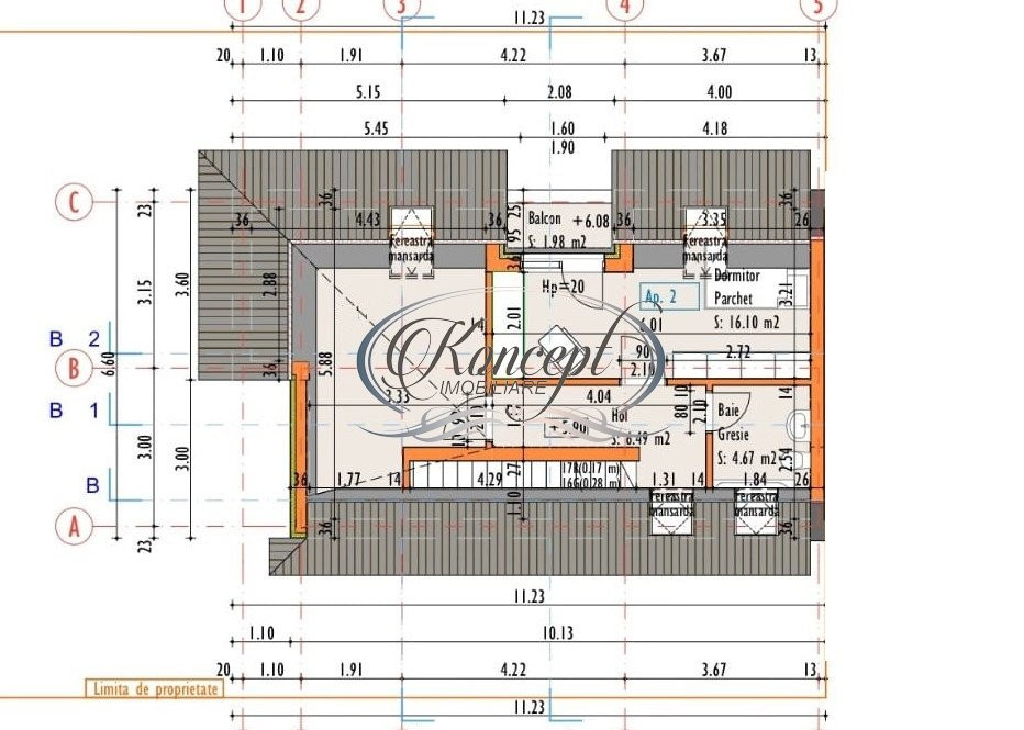 Apartament spatios cu gradina in Vila