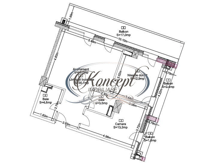 Apartament cu CF in Wings