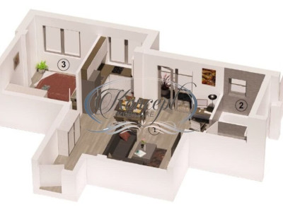 Apartament orientat sudic, in bloc cu lift