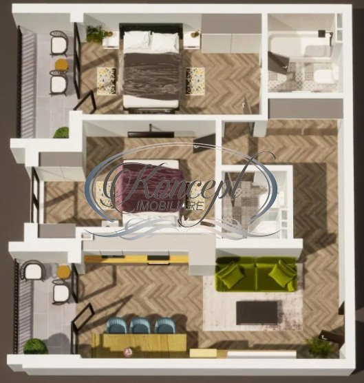 Apartament si 2 bai, zona Poligon