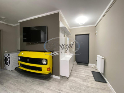 Apartament modern mobilat, cu parcare subterana, zona IRA, cu Profi la parter