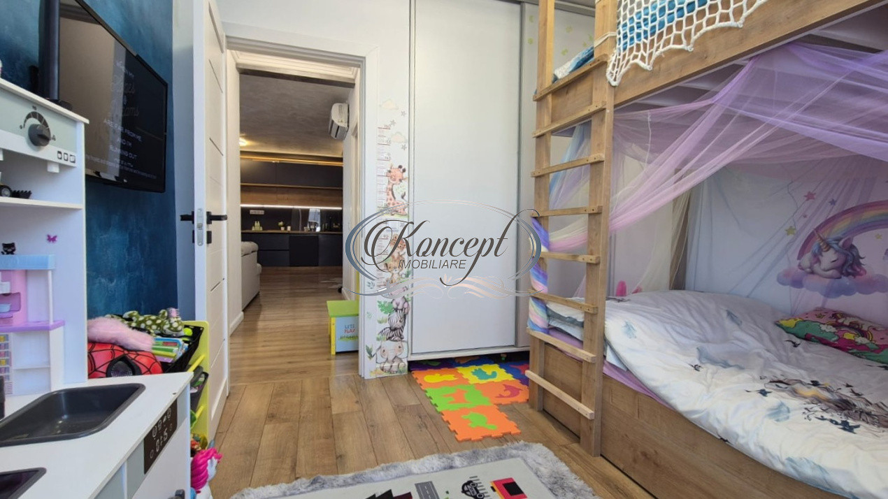 Apartament cu incalzire prin pardoseala si terasa panoramica in Baciu