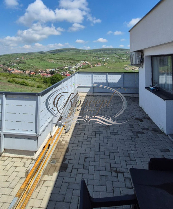 Apartament cu incalzire prin pardoseala si terasa panoramica in Baciu