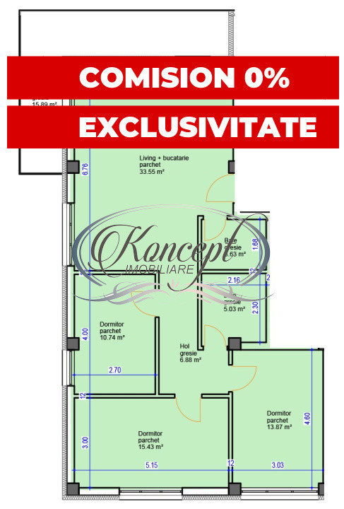 Penthouse in bloc boutique, str. Sub Cetate