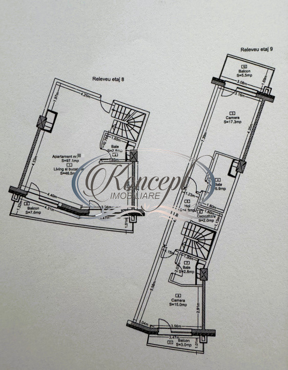 Apartament pe 2 niveluri la cheie in Wings