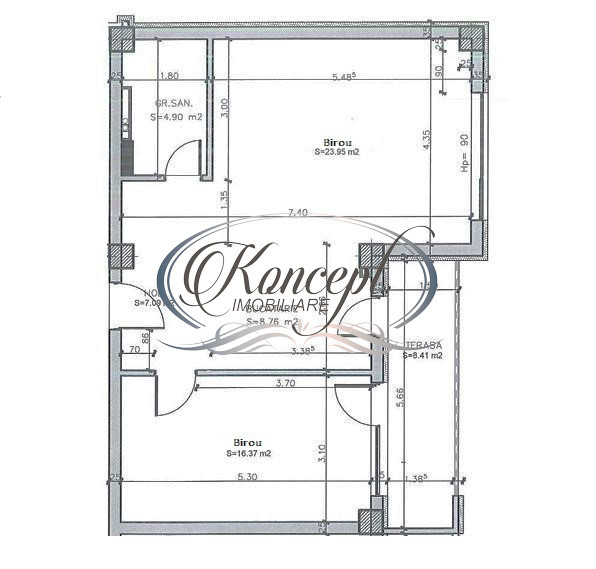 Spatiu birou cu dotari premium si parcare, semicentral