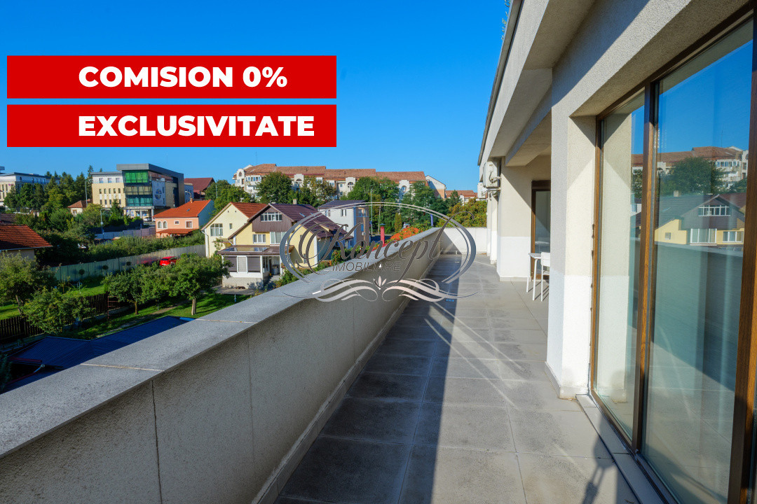 Penthouse exclusivist cu terasa panoramica si garaj in Andrei Muresanu