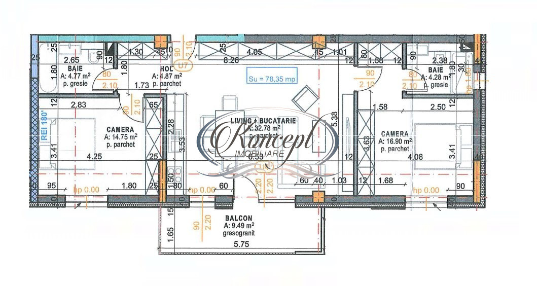 Apartament finisat si cu parcare subterana in Terra Gardens