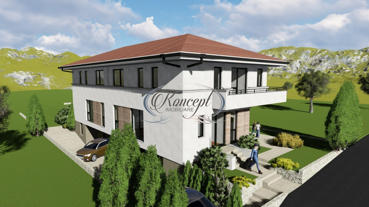 Duplex cu panouri fotovoltaice si panorama in Dambul Rotund