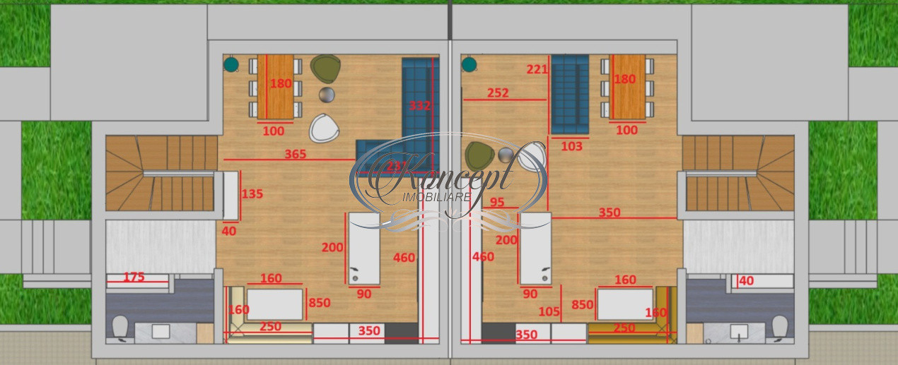 Duplex cu teren generos si panouri fotovoltaice in Dambul Rotund