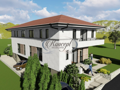 Duplex cu teren generos si panouri fotovoltaice in Dambul Rotund