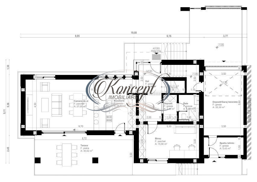 Teren cu proiect autorizat pentru duplex, Valea Capriorii