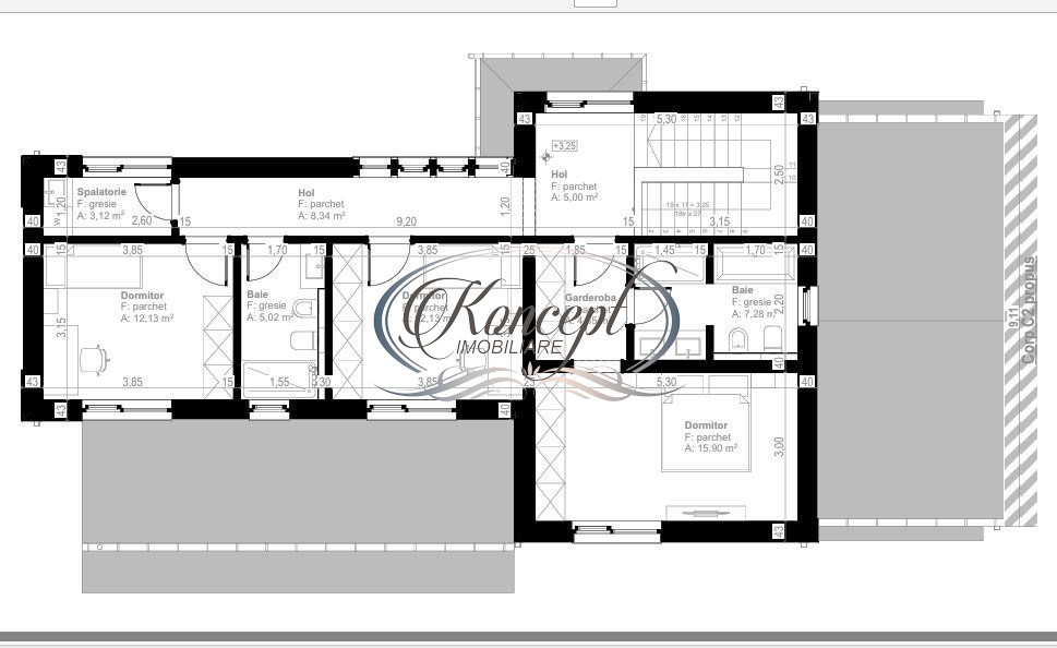 Teren cu proiect autorizat pentru duplex, Valea Capriorii