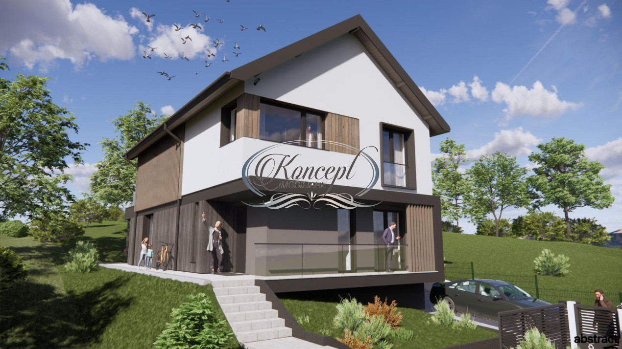 Casa moderna cu pod inalt si terasa generoasa pe Ady Endre