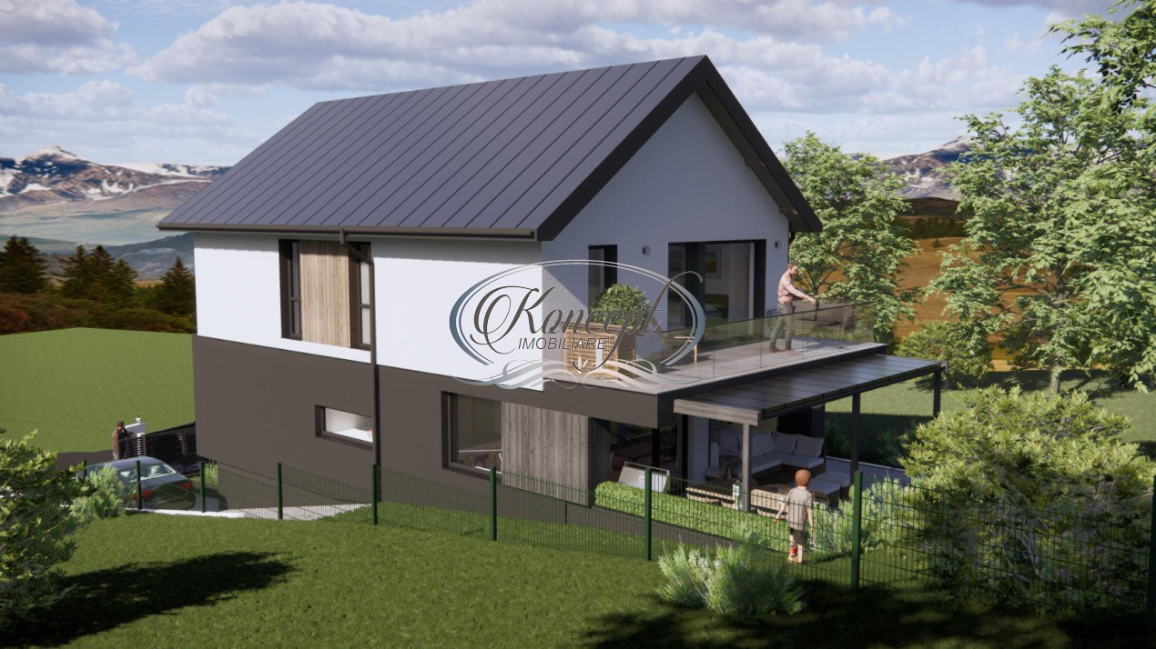 Casa moderna cu pod inalt si terasa generoasa pe Ady Endre