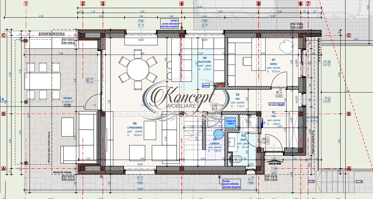 Casa moderna cu pod inalt si terasa generoasa pe Ady Endre