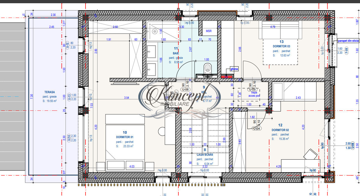 Casa moderna cu pod inalt si terasa generoasa pe Ady Endre