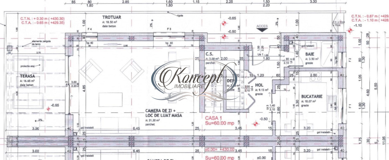 Duplex cu arhitectura moderna si curte privata in Floresti