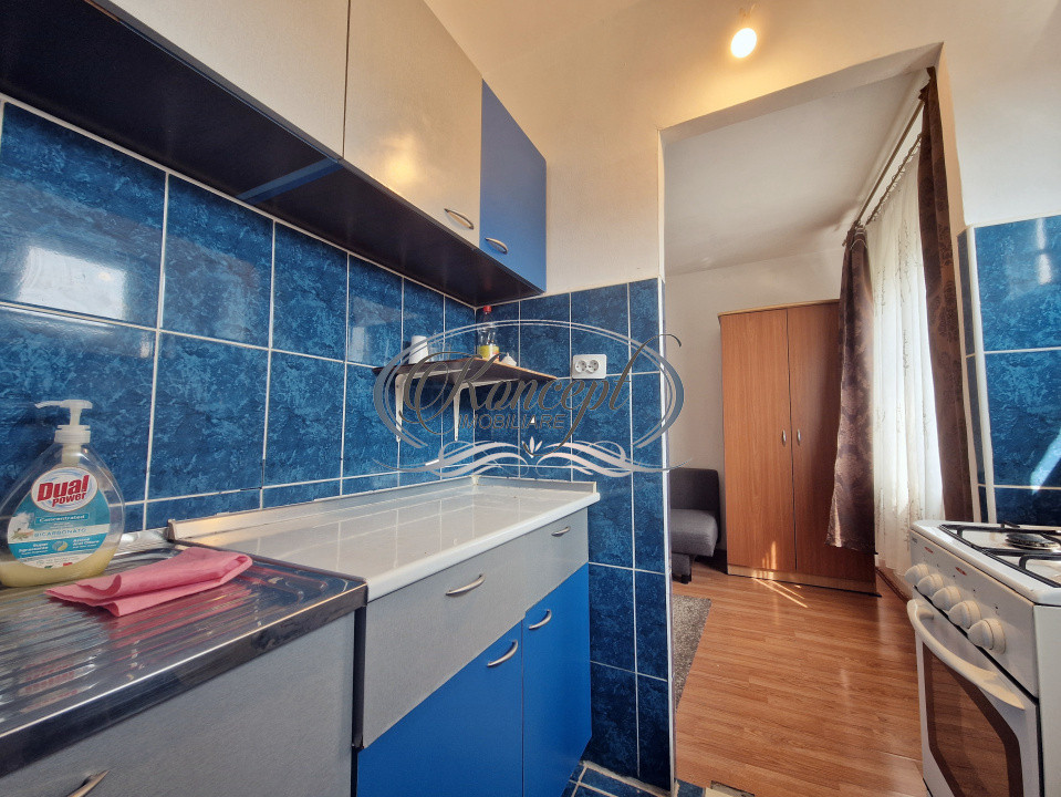 Garsoniera luminoasa cu bucatarie separata, centrala proprie in Dambul Rotund