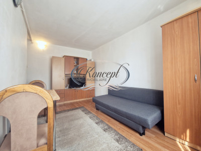 Garsoniera luminoasa cu bucatarie separata, centrala proprie in Dambul Rotund