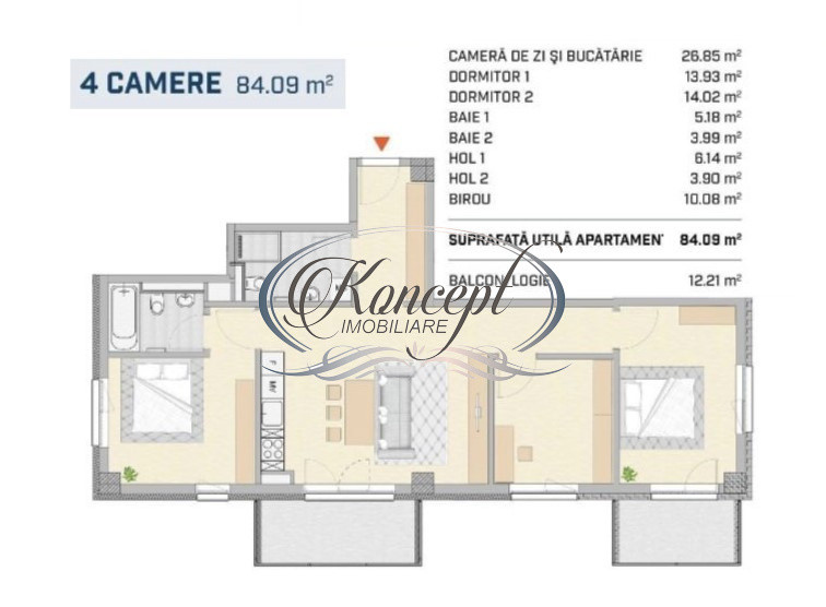 Apartament modern in Liberti Residence
