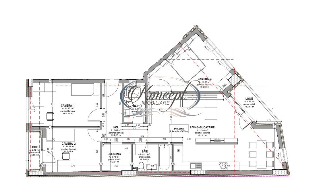 Apartament spatios in zona Semicentrala