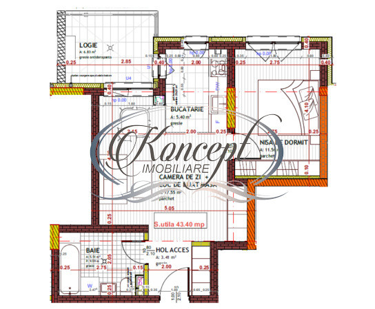 Apartament nou cu bucatarie separata in Floresti