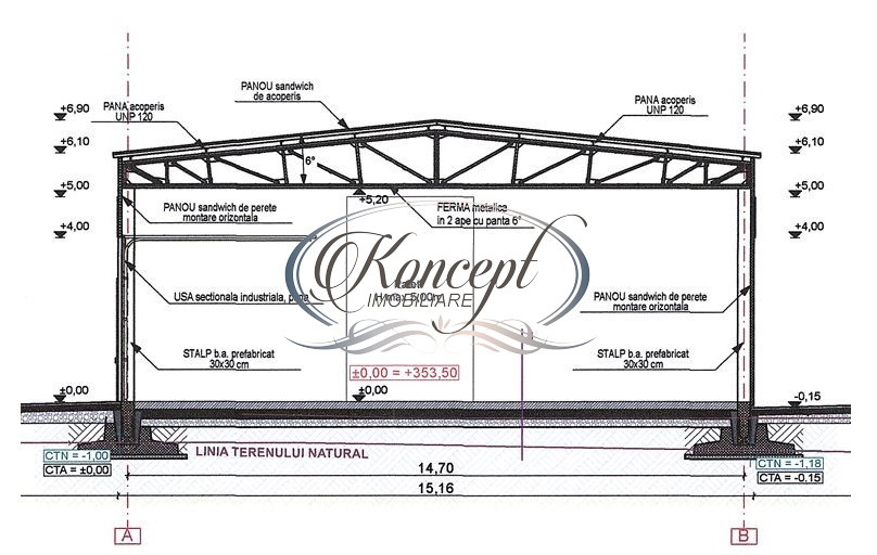 Hala noua cu acces TIR in Baciu