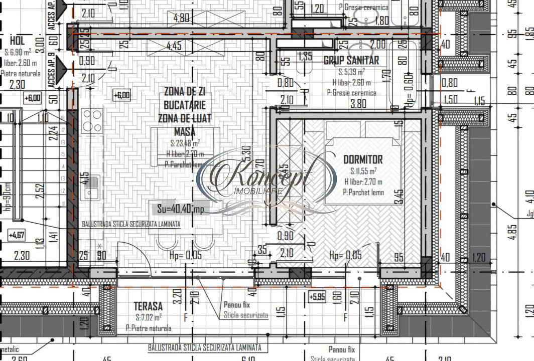 Apartament in imobil tip vila, Baciu
