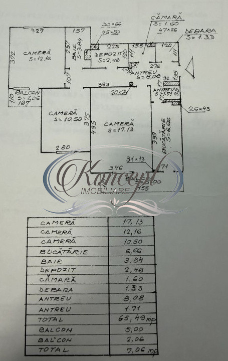 Apartament cu potential, orientare sud-est, 2 balcoane, zona Parang 
